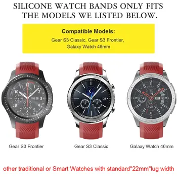 22 mm Silikon remen za sat Remen za Samsung galaxy watch 46 mm Watch3 45 mm Gear S3 Pametni sat narukvica Garmin Vivoactive 4