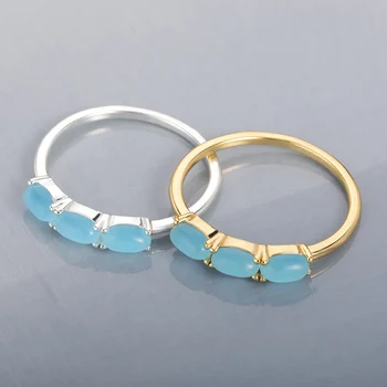 Berba Ljetnim Plavi Prsten Prijatelji Vile plavi Kamen Metalni Prsten na Prst Koreja Modni Prsten za žene Djevojka Vjenčanje college BFF