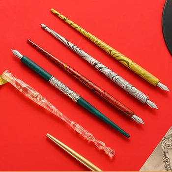 Drveni Pero Olovke Držač za Kaligrafije+6 Nastavaka za Natpisa Set za Crtanje Skica Olovke