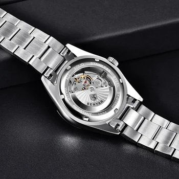 2021 BENYAR Nove Luksuzne Muške Mehanički ručni sat 10 Bar Vodootporan Automatski sat od nehrđajućeg čelika Sportski sat za ronjenje za muškarce