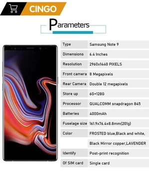 U početku разблокированный Samsung Galaxy Note9 N960F N960U Exynos Восьмиядерный 6,4