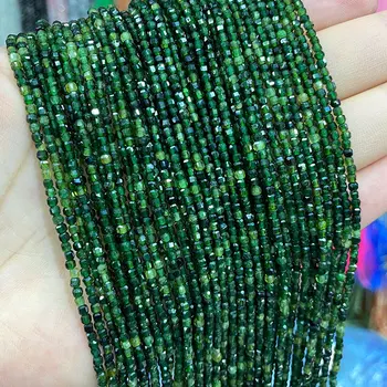 Prekrasan AAAA Prirodni Kamen Zeleni Turmalin Jedinstveni Trg Perle od dragog Kamenja Za izradu nakita DIY Narukvica i Ogrlica 2,5-3 mm 15