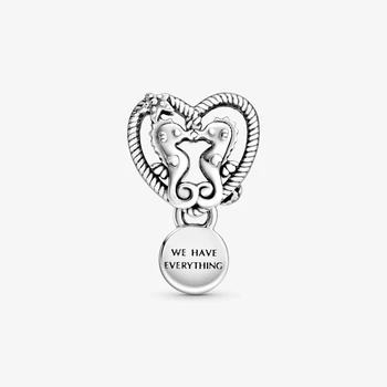 2021 Ljeto Novi S925 Perle od Srebra Delikatna seahorses Srce stane Rame Originalne narukvice Pandora Ženski nakit DIY