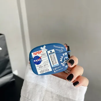 3D Kreativni torbica s uzorkom Astronauta za AirPods 1 2 Bežične Bluetooth Slušalice Rukava Torbica-ljuska za AirPods Pro Soft Shell