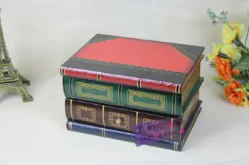 Vintage Model Knjige od punog Drveta Kutija za Pohranu Ukrasne Poklon Pribor za obrt ukras za Dom, ured i polica za Knjige