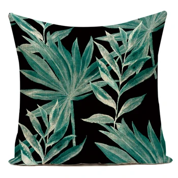 Tropske Biljke Navlake za jastuke Listovi su Zeleni Cvijet Spavaća soba Kauč na Auto Jastučnice Home Dekor Tropske biljke Jastučnicu