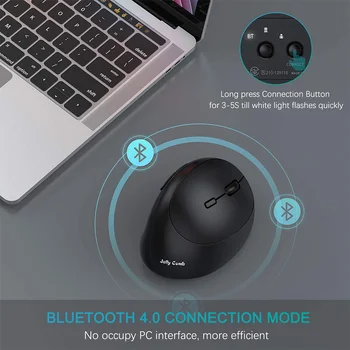Vertikalni miš SeenDa Bežični Miš s omogućenom značajkom Bluetooth za Prijenosno računalo iPad USB miš Type-c Ergonomski Miš Punjiva