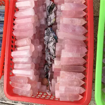 1 kg Prirodni Kristal Ružičasti Kvarc Točkasto Coli Pink Crystal Кварцевая Toranj Pink Crystal Obelisk s Ravnim Dnom Liječeći Crystal dragulj