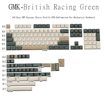 GMK British Racing Green PBT Kapice za ključeve 140 Tipki Вишневая Mehanička Tipkovnica s sublimacija boje za klavijature GK61 64 68 87 96 108