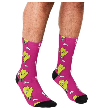 Zabavne čarape Muške Sloths харадзюку Бульби s po cijeloj površini Sretan hip-hop Muške čarape Novost Skateboard, Posada Skateboarders, Svakodnevni Luda