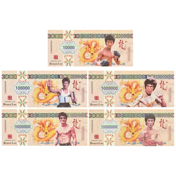 Kineski Star Кунфу Bruce Lee Zlatne Prigodni kovani novac Skup Neobičnih Novčanica od Zlatne folije Papirni novac Replika Rođendan Darove za dječake