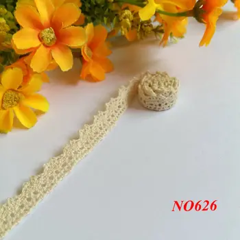 15 Metara/lot 10 mm Pamuk cvjetne čipke traka Šivanje Trake Bež cvjetne čipke trake Bijele cvjetne čipke završiti Pribor za odjeću