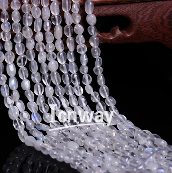 Prirodne perle od bijelog Mjeseca kamena slobodnog oblika 7*5 mm za izradu nakita od 15 inča DIY Nakit ogrlica narukvica na veliko