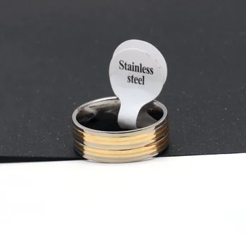Prsten od nehrđajućeg čelika 316L za žene/muškarce klasični jednostavni prsten za prste nakit Modni angažman vjenčano prstenje zlatne boje nakit
