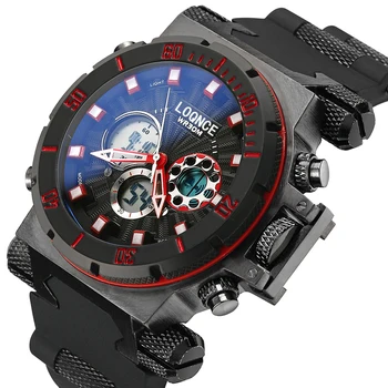 Brand LOQNCE T6001 vruće prodaje se višenamjenski vojni sat 30 m vodootporan luksuzne s velikim dial sportski muški kvarcni satovi na otvorenom