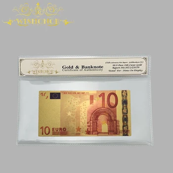 Veleprodaja Boji Novčanice Euro 20 Euro Novčanica u 24-каратном zlato, Prekriven Plastičnim okvirom COA Za Poklone i zbirki