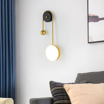 Minimalistički skandinavski led zidna svjetiljka zlatno svjetlo noćni lampe za spavaće sobe Moderno su uređene kreativni zidna svjetiljka i ukras prolaz Bra
