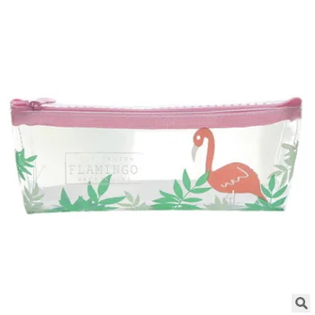 Kawai Flamingo Pakiranje Slatka Prozirne Vrećice za olovke Prozirna kutija za olovke za djevojčice Uredski Školski pribor