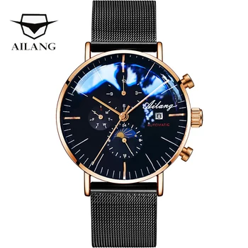 Dizajn brand AILANG Automatski švicarski sat Gospodo mehanički sat za ronioce Muške diesel satovi SSS Minimalistički muški 2019 minimalizam