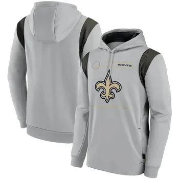 Majica s kapuljačom s logom New Orleans za muškarce s logotipom Saints Sideline