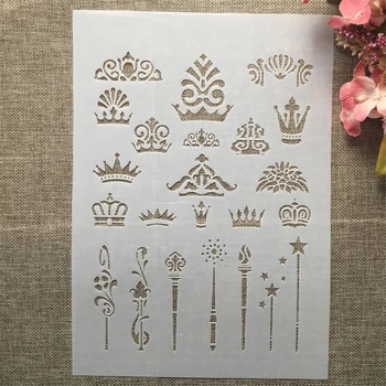 A4 29 cm Snaga Royal Crown Coli DIY Višeslojne Matrice Zidno slikarstvo Album za albume Bojanje Album za utiskivanje Dekorativni uzorak