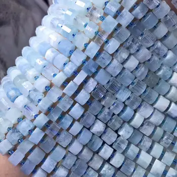 Slobodan perle аквамариновый кругляш 8*6 mm plave boje, ограненные za DIY