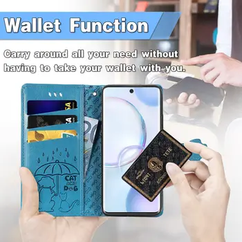 Protuklizni Kožna torbica uz punu zaštitu za Huawei Honor 50 Pro Honor50 5G SE Противоударная postolje držača kartice Torbica Coque