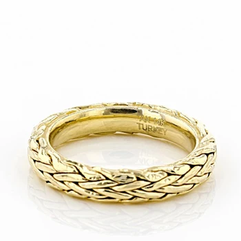 Moda 14 K Prsten od žutog Zlata s polja pšenice Uzorkom Jednostavan Dizajn Prstena ručni rad Za muškarce i žene Punk-college Cool Nakit poklon K5Z180