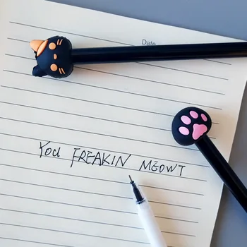 1 kom. korejski kreativni slatka mačka mačja šapa стираемая neutralna ručka crna olovka olovke za potpis
