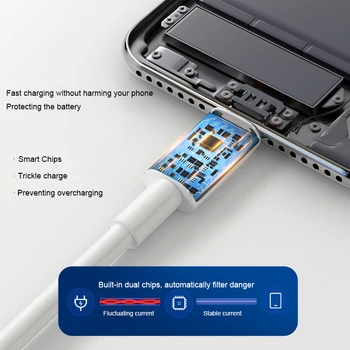 6A 2 m USB Kabel tipa C Brzo Punjenje Punjač za telefon, USB C Kabel za prijenos podataka za Huawei Mate40pro Android P30/p20/p10 Honor Nova7