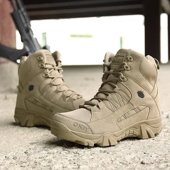 Vojne čizme Za muškarce na otvorenom od prave kože Taktičke borbene muške cipele Vojne lovačke radne čizme Za muške cipele Casual bot
