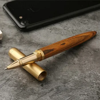 1 Komplet Starinskim drvenim nalivpero ručni rad+ olovka za potpis u drvenoj poklon kutiji za poslovne urede i škole kao luksuzni poklon
