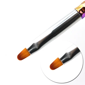 3 kom. Četke za nokte Akril UV-gel za izgradnju Slikarstvo Kist za crtanje Rainbow gradijent Sjaj plastificiranje Cvjetnih boja Ručka