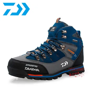 Novi Riblja cipele Daiwa Vodootporne đonovi kožna obuća Muška sportska obuća na otvorenom, s visokim krovom Zimske čizme Pješačkih riblja cipele