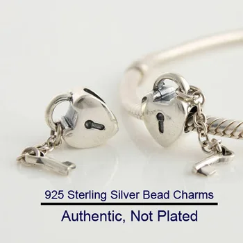 Pogodan za Narukvice Pandora Ključ za Srce Ovjes Perle od Srebra Besplatna Dostava