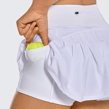 Ženske sportske кюлоты za tenis i golf s prosječnom struka nabrane kratke sportske кюлоты sa stražnjim su džep na patentni zatvarači Godišnja ženska mini-kratka suknja