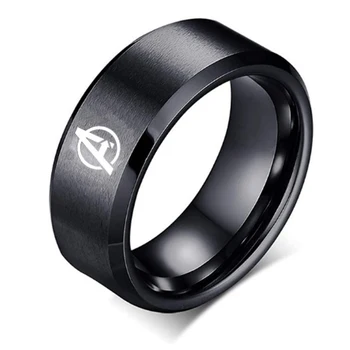 8 mm, Vruće Prsten za film Titanium Black Osvećivanje Za Logo Prsten Od Nehrđajućeg čelika Za Muškarce i žene Dar za Ljubitelje filma