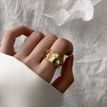 Zlato Srebrne boje Vjenčano prstenje s otvorenih prstenova Ženski par Modni Nepravilnog Podesiva geometrijski nakit ručne izrade Poklon za Valentinovo