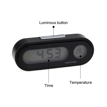 Auto-Termometar Sat Mini-Sat K02 noćno svjetlo Auto-Elektronski Termometar LED Termometar Raspored Auto Auto Oprema