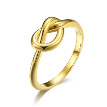 FYSARA Modni Prstenova čvor Za žene i djevojčice, Od Nehrđajućeg Čelika Prsten s vršnjacima-šarmom Jednostavne Dekoracije za ruke Veličina 4-11