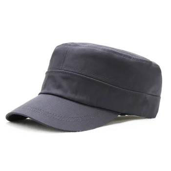 6 cm kratka vrh male kapu od čistog pamuka muška vojska šešir za odrasle na otvorenom uzročnu šešir od sunca pune boja velike veličine vojne kape 56-60 cm