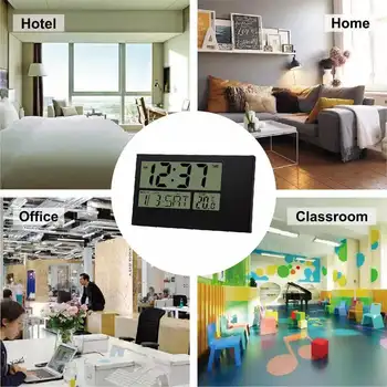 Veliki Zidni Sat Home Dekor Digitalni Stolni sat za Alarm Elektronski sat Kalendar Brojilo vremena Temperatura Moderan Dizajn