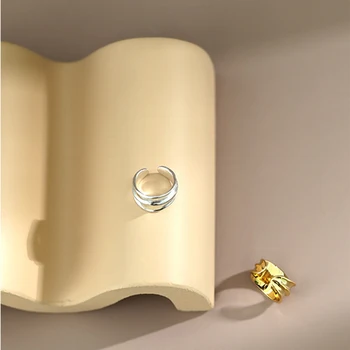 Srpanj san Sudopera Naušnice-isječke za žene 925 Sterling Srebra Minimalistički Uho pljuska Zlatne Boje Modni nakit Pribor za stranke