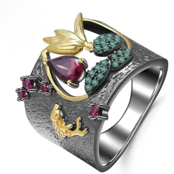 2020 Vintage nakit Kreativna prsten Donje Punk-Rock Modni prsten za žene Modni prsten s kubični cirkon Žensko vjenčano prstenje Poklon za dame