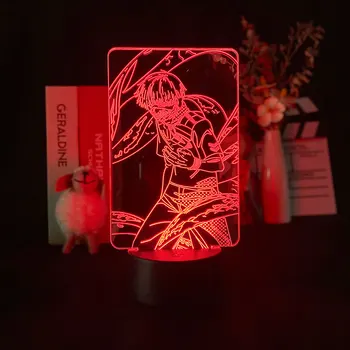 Upravljanje Bluetooth za Jake Osnovne Boje Stol za presvlačenje noćno svjetlo Tokiju Вурдалак Japanska Anime Канеки Ken 3D Slika noćno svjetlo
