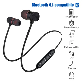 Bluetooth kompatibilne slušalice 4.1 Sportski Bežične Slušalice Stereo Magnetska Slušalice za Xiaomi 7 8 9 Redmi Note 7 8 K30 K20 Pro