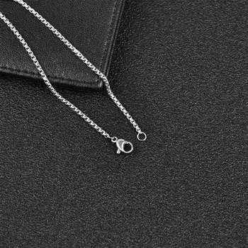 Moda Jednostavan Privjesak Ogrlica za Muškarce Žene Od Nehrđajućeg Čelika Geometrijski Zaključavanje Lanac Ogrlica Muški Nakit Pribor Pokloni