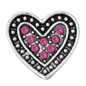 10 kom./lot Novi nakit na gumbima Srce 12 mm, Metalni gumbi na gumbima Idealni za narukvice na gumbima Ogrlice za žene
