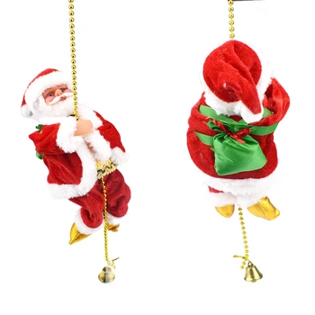 Električni Perle Za Penjanje Djed Mraz s Glazbom Električni podizači Gore I Dolje Po Stepenicama Ukras Božićnog Drvca Uspon Dječji Dar