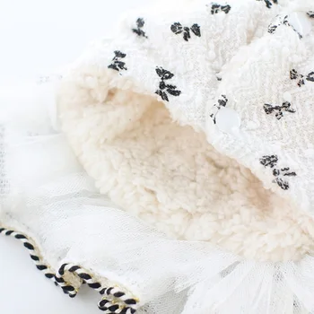 Jesenski odjeća za pse Haljina Princeze s cvjetnim uzorkom za kućne ljubimce Runo Unutar Toplo XS S, M, L, XL